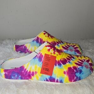 Deer Stags Vibrant Tie-Dye Slip-On Clogs Men Size US 13